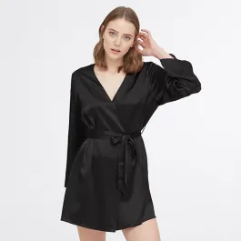Lilysilk Plain Robe - Black product thumbnail 2