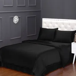 Lilysilk Plain Duvet Cover - 260X220 CM - Black product thumbnail 2