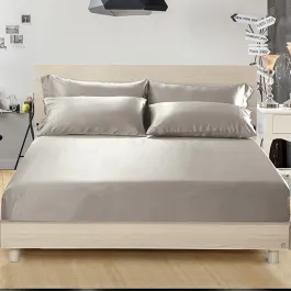 Lilysilk Plain Fitted Sheet - King & Super King - 3Pcs - Silver product thumbnail 2
