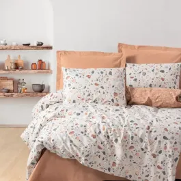 Nova Home Oniks Duvet Cover Set - 100% Cotton - King & Super King - 4 Pcs - Peach product thumbnail 2