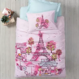 Nova Home Corisa Duvet Cover Set - 100% Cotton - Single & Twin - 3 Pcs - Pink product thumbnail 2