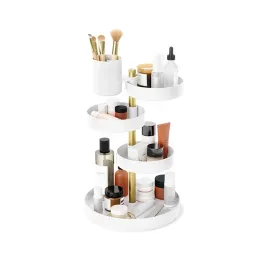 Umbra Pirouette Cosmetic Organizer - White & Brass product thumbnail 2