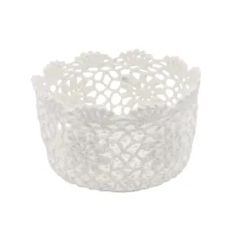 Nova Home "Knotbox" Cotton Crochet Basket - White product thumbnail 2