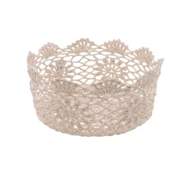 Nova Home "Knotbox" Cotton Crochet Basket - Ivory product thumbnail 2