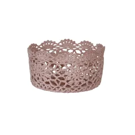 Nova Home "Knotbox" Cotton Crochet Basket - Rose product thumbnail 2