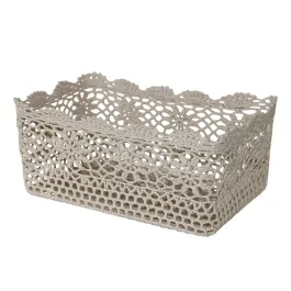 Nova Home "Threadlet" Cotton Crochet Basket - Ivory product thumbnail 2