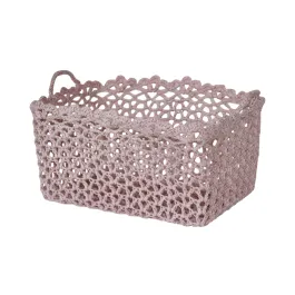 Nova Home "Yarnware" Cotton Crochet Basket - Rose product thumbnail 2