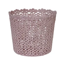 Nova Home "Cove" Cotton Crochet Basket - Rose product thumbnail 2
