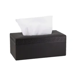 Nova Home Versace Rectangular Leather Tissue Box - Black product thumbnail 2