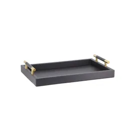 Nova Home Versace Rectangular Leather Tray - Small - Brown product thumbnail 2