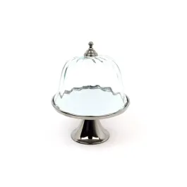 Weva Revel Dome On Glass Stand - Round - Black Nickel product thumbnail 2
