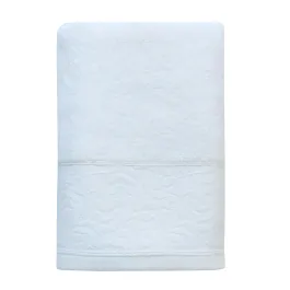 Nova Home Enigma Jacquard Towel with Leafs Details - 100% Cotton - 50x90 Cm - Cream product thumbnail 2