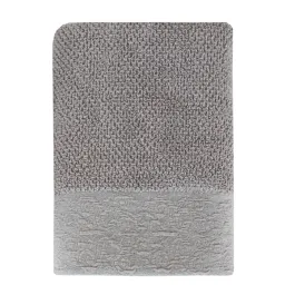 Nova Home Minto Jacquard Embroidered Towel - 100% Cotton - Grey (Available In Sizes) product thumbnail 2