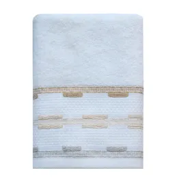 Nova Home Luster Jacquard Embroidered Towel with Silver Details - 100% Cotton - Cream (Available In Sizes) product thumbnail 2