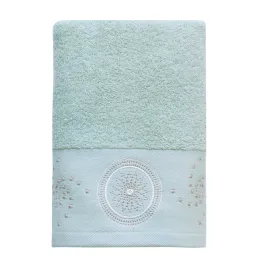 Nova Home Handan Embroidered Towel - 100% Cotton - Light Grey (Available In Sizes) product thumbnail 2