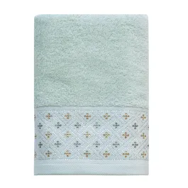 Nova Home Roberta Towel with Silver Details - 100% Cotton - 30x50 Cm - Light Grey product thumbnail 2