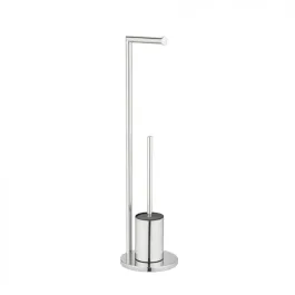Wenko Ferla Free-standing Rustproof Toilet Set - Shiny product thumbnail 2