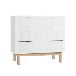 Pinio Miloo Chest Of Drawers - 3 Drawers with Changing Table - White product thumbnail 2