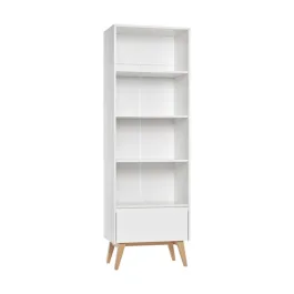 Pinio Swing Tall Book Shelf - 4 shelves with drawer - White product thumbnail 2