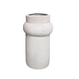 Nova Home Small White Textured Vase "Earth Muse" product thumbnail 2