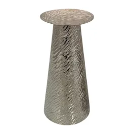 Weva Large Nickel Ribbed Hammered Candle Holder "Trend Prism" product thumbnail 2