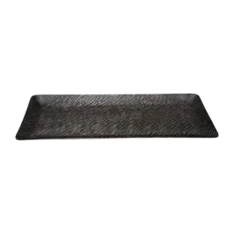 Weva Medium Grey Rect Plate Ribbed Hammered Washed Tray "Trend Zenith" product thumbnail 2