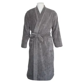 Weva Dapper Bath Robe - 100% Cotton - Grey (Available in sizes) product thumbnail 2