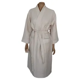 Weva Ethereal Bath Robe - 100% Cotton - Linen (Available in sizes) product thumbnail 2