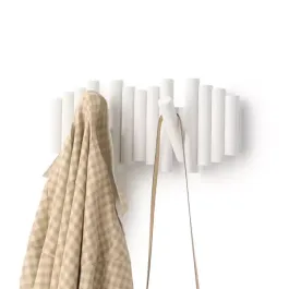 Umbra Picket Rail 5 Hook Coat Rack - White product thumbnail 2