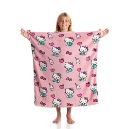 Kanguru Momonga Hello Kitty Kids' Wearable Blanket - 80x90 Cm - Pink product thumbnail 2