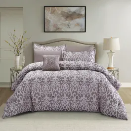 Nova Home Maximos Jacquard Comforter Set - King & Super King - 7 Pcs - Purple product thumbnail 2