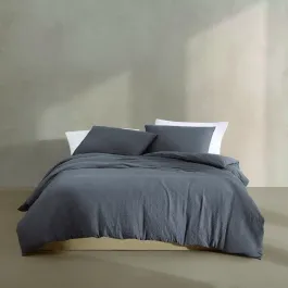 Nova Home Calven Seersucker Summer Duvet Cover Set - D.Grey (Available In Sizes) product thumbnail 2