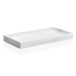 Andrea White Marble Bathroom Tray product thumbnail 2