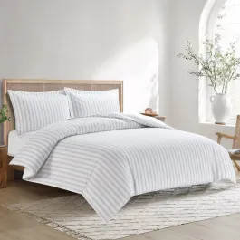 Nova Home Verto Cotton Duvet Cover Set - White/Linen (Available In Sizes) product thumbnail 2