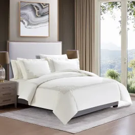 Nova Home Trace Cotton Comforter Set - King/Super King - 6 Pcs - White/Beige product thumbnail 2