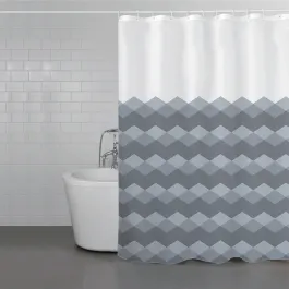 Weva Gradual Rhombus Water Proof Shower Curtain - Grey (Available In Sizes) product thumbnail 2