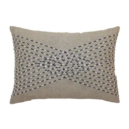 Nova Home Weavora Handmade Embroidered 100% Cotton Cushion Cover - 35x50 Cm - Grey product thumbnail 2