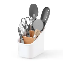 Umbra Bellwood 3-Tiers Utensil Holder - White/Natural product thumbnail 2