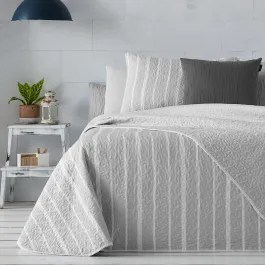 Manterol "Bouti Summer" Reversible Summer Bedspread Set - Grey (126 07) (Available in Sizes) product thumbnail 2