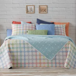 Manterol " Bouti Colors" Reversible Summer Bedspread Set - Multicolor (400 15) (Available in Sizes) product thumbnail 2
