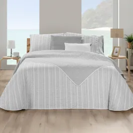 Manterol Bouti Summer Reversible Summer Bedspread Set - Grey (130 12) (Available in Sizes) product thumbnail 2