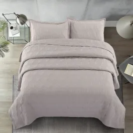 Nova Home Bed Spread Set Vectra - Microfiber - Taupe (Available In Sizes) product thumbnail 2