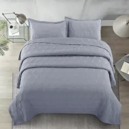 Nova Home Bed Spread Set Vectra - Microfiber - Grey (Available In Sizes) product thumbnail 2