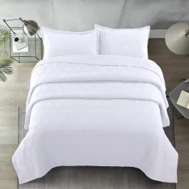 Nova Home Bed Spread Set Vectra - Microfiber - White (Available In Sizes) product thumbnail 2