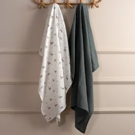 Funna Baby Blanket Set Dinosaur - 2 Pcs - Green product thumbnail 2