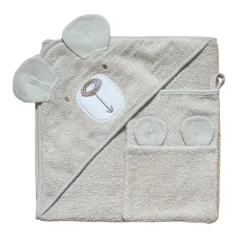 Funna Baby Hooded Towel Bath Time Bear - Beige product thumbnail 2