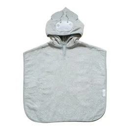 Funna Baby Poncho Bath Time Hippo - 0-2 Years - Grey product thumbnail 2