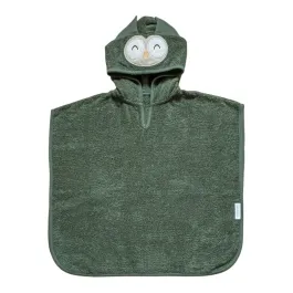 Funna Baby Poncho Bath Time Owl - 0-2 Years - Green product thumbnail 2