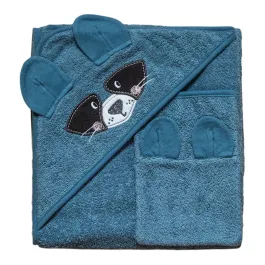 Funna Baby Hooded Towel Bath Time Raccoon - Blue product thumbnail 2