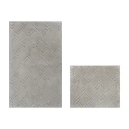 Nova Home Bath Rug Set Ricardo - Cotton - 2 Pcs - 60x100 cm & 40x60 cm - Beige product thumbnail 2